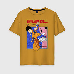 Женская футболка оверсайз Dragon Ball - Сон Гоку - Удар