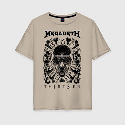 Женская футболка оверсайз Megadeth Thirteen