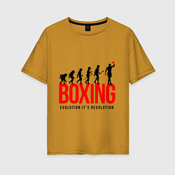 Женская футболка оверсайз Boxing evolution