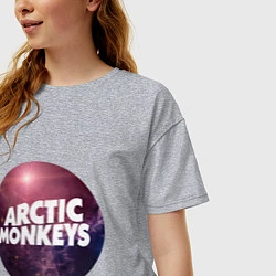 Футболка оверсайз женская Arctic Monkeys: space, цвет: меланж — фото 2
