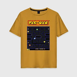 Футболка оверсайз женская Pac-Man на ZX-Spectrum, цвет: горчичный