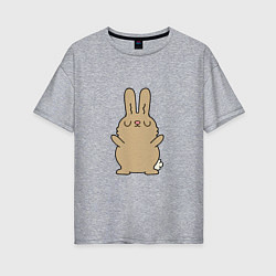 Женская футболка оверсайз Rabbit chill