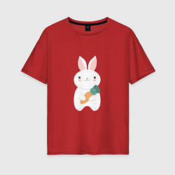 Женская футболка оверсайз Carrot rabbit