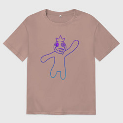 Женская футболка оверсайз Роблокс: Синий неон