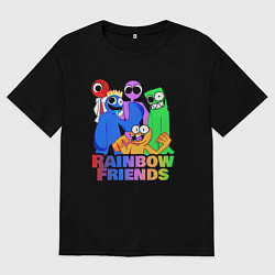 Женская футболка оверсайз Радужные друзья персонажи игры