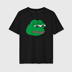 Женская футболка оверсайз Лягушонок Пепе-Frog Pepe
