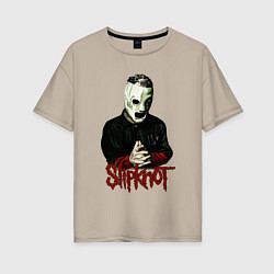 Женская футболка оверсайз Slipknot mask