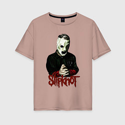 Женская футболка оверсайз Slipknot mask