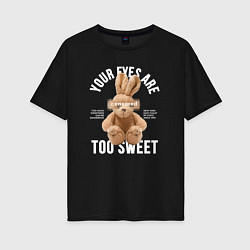 Женская футболка оверсайз Bunny censored
