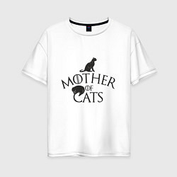 Женская футболка оверсайз Мать котов