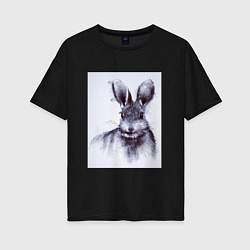 Женская футболка оверсайз Rabbit symbol 2023