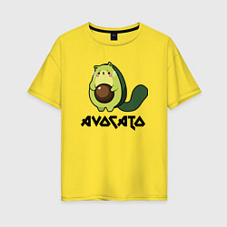 Женская футболка оверсайз Avocado - AvoCATo - Joke