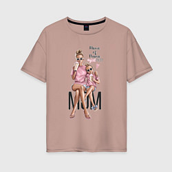 Женская футболка оверсайз Mama of Drama