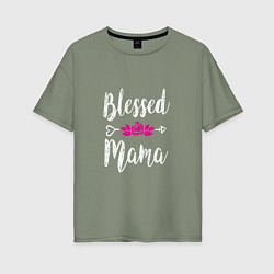 Женская футболка оверсайз Благословенная мама