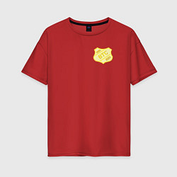 Женская футболка оверсайз Bitcoin Police