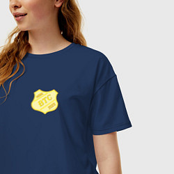Футболка оверсайз женская Bitcoin Police, цвет: тёмно-синий — фото 2