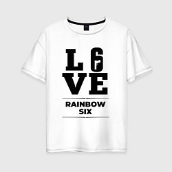 Женская футболка оверсайз Rainbow Six love classic