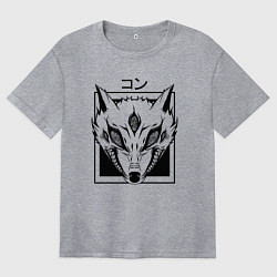 Женская футболка оверсайз Демон Лисы