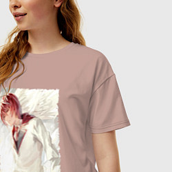 Футболка оверсайз женская Mirai Kakehashi - Platinum End, цвет: пыльно-розовый — фото 2