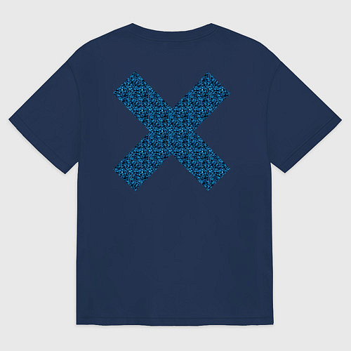 Женская футболка оверсайз Иксы неизбежны / Тёмно-синий – фото 2