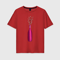 Женская футболка оверсайз Декоративная бутылка