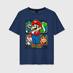 Женская футболка оверсайз Супер Марио
