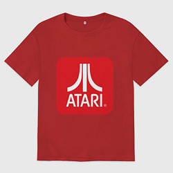 Футболка оверсайз женская Atari logo, цвет: красный