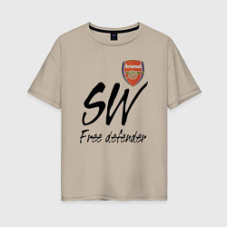 Женская футболка оверсайз Arsenal - sweeper - England - London