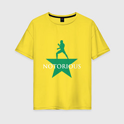 Футболка оверсайз женская Notorious Star, цвет: желтый
