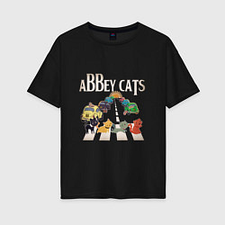 Женская футболка оверсайз Abbey cats