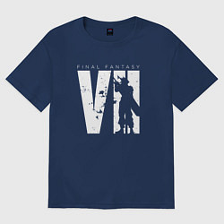 Футболка оверсайз женская Клауд Страйф - final fantasy 7, цвет: тёмно-синий