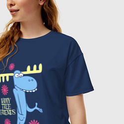 Футболка оверсайз женская Lumpy, цвет: тёмно-синий — фото 2