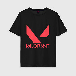 Женская футболка оверсайз Valorant - logo