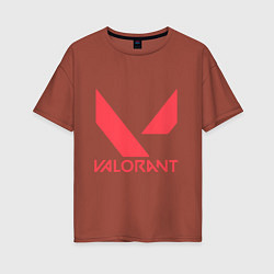 Женская футболка оверсайз Valorant - logo