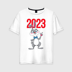 Женская футболка оверсайз Заяц 2023