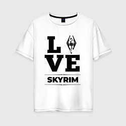 Футболка оверсайз женская Skyrim love classic, цвет: белый