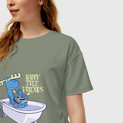 Футболка оверсайз женская Lumpy - high voltage, цвет: авокадо — фото 2