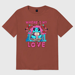Женская футболка оверсайз Где ты моя любовь