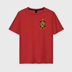 Женская футболка оверсайз Сборная Испании логотип
