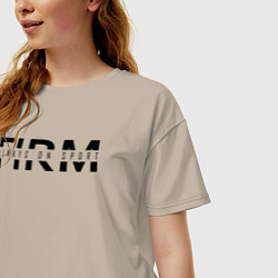 Футболка оверсайз женская FIRM - Always in sports, цвет: миндальный — фото 2