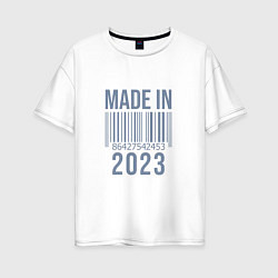 Женская футболка оверсайз Made in 2023