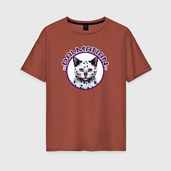 Женская футболка оверсайз Нейроарт - кот далматин