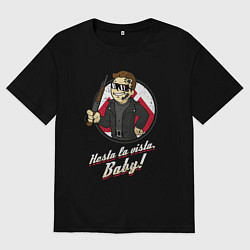 Женская футболка оверсайз Vault boy - terminator