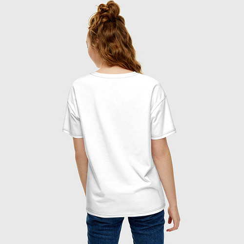 Женская футболка оверсайз Губка боб воображение мем / Белый – фото 4