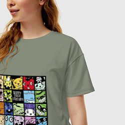 Футболка оверсайз женская All happy three friends, цвет: авокадо — фото 2