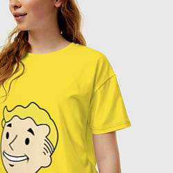 Футболка оверсайз женская Vault boy head, цвет: желтый — фото 2