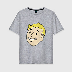 Женская футболка оверсайз Vault boy head