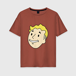 Женская футболка оверсайз Vault boy head