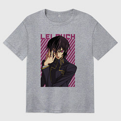 Женская футболка оверсайз Лелуш Черный принц