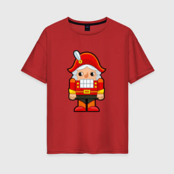 Женская футболка оверсайз Мультяшный щелкунчик